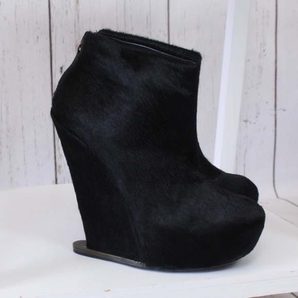 BCBGMaxAzria Shoes - BCBG Pony Hair Mendel Wedge Booties